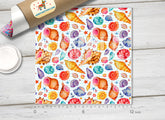 Watercolor Seashells Pattern Adhesive Vinyl 950